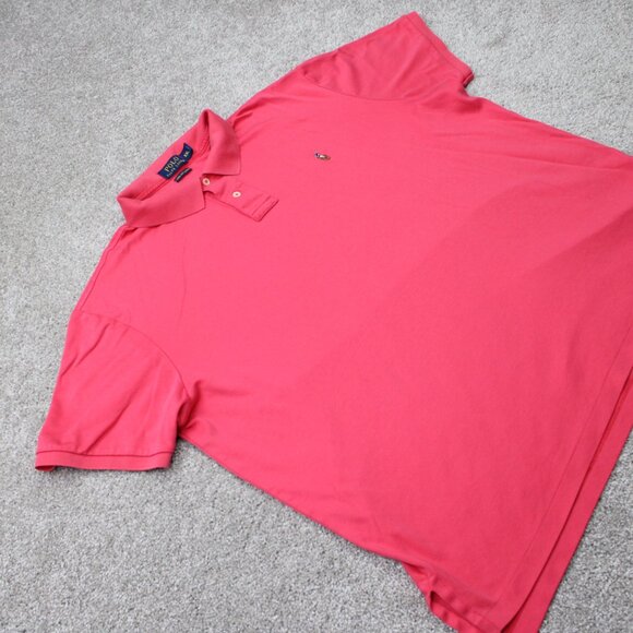 Polo Ralph Lauren Shirt Mens 2XL XXL Pink Pim Soft Touch Flesh Pony Cotton S/S - Picture 6 of 13
